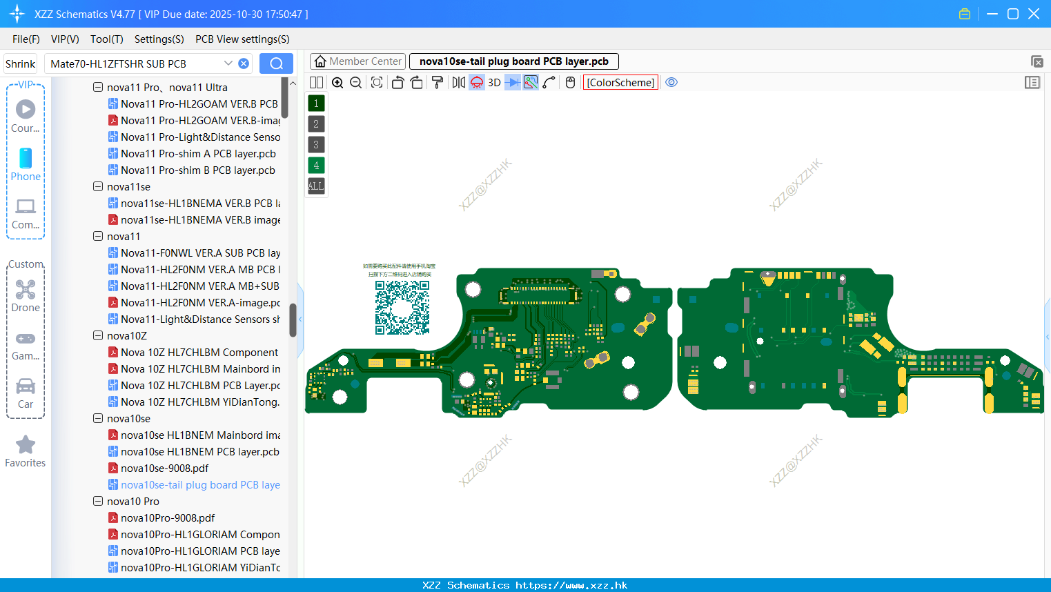 Huawei Nova10se-tail Plug Board PCB Layer